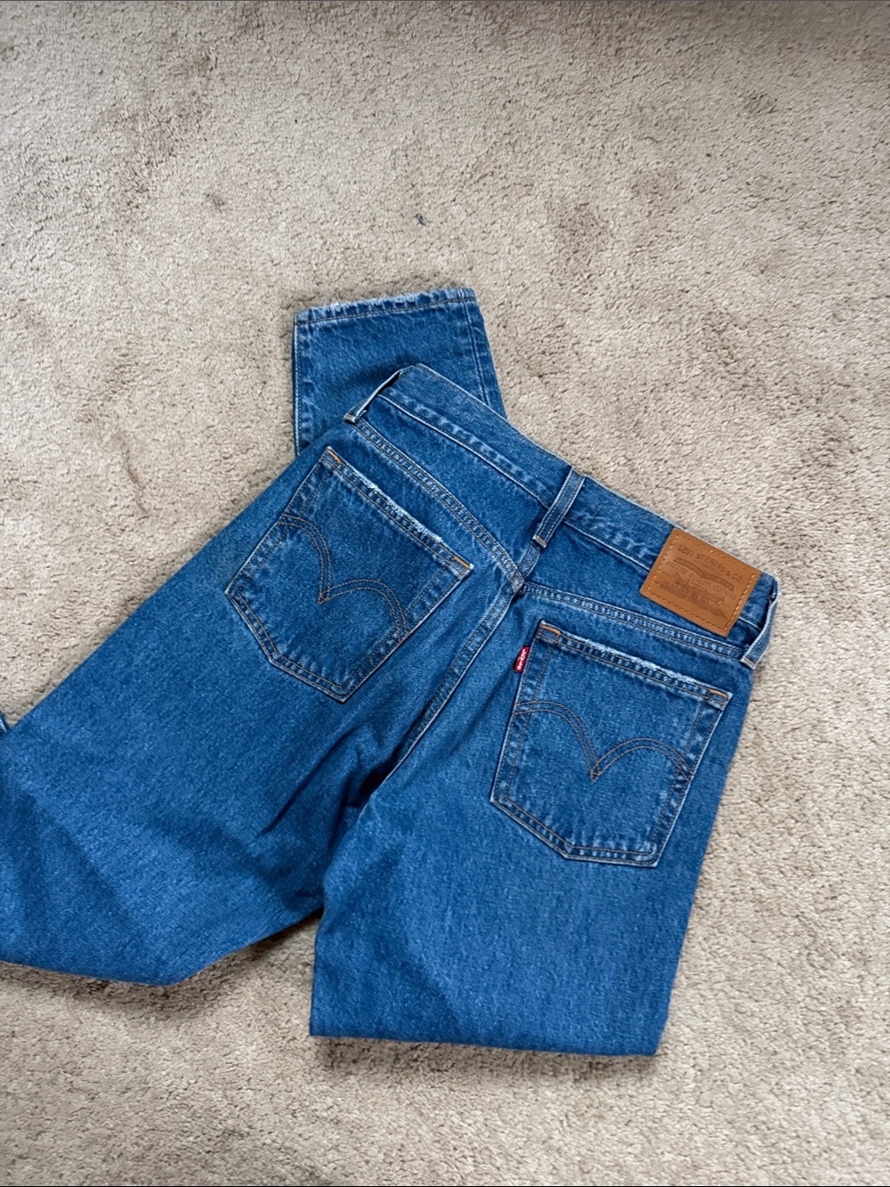 Levi’s Premium “Wedgie” Jeans in Medium Blue